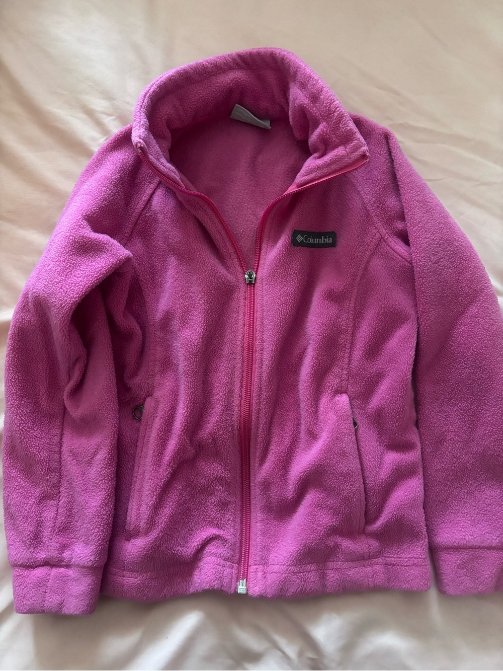Columbia Girls Pink Full-Zip Fleece Jacket